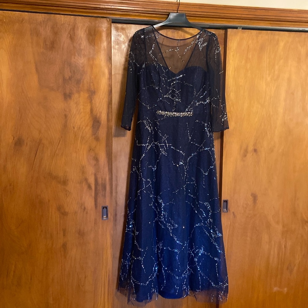 Teri Jon by Rickie Freeman embroidered formal gown